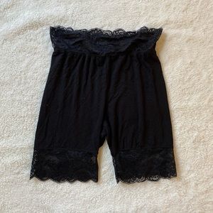 Shein Black Shorts With Lace